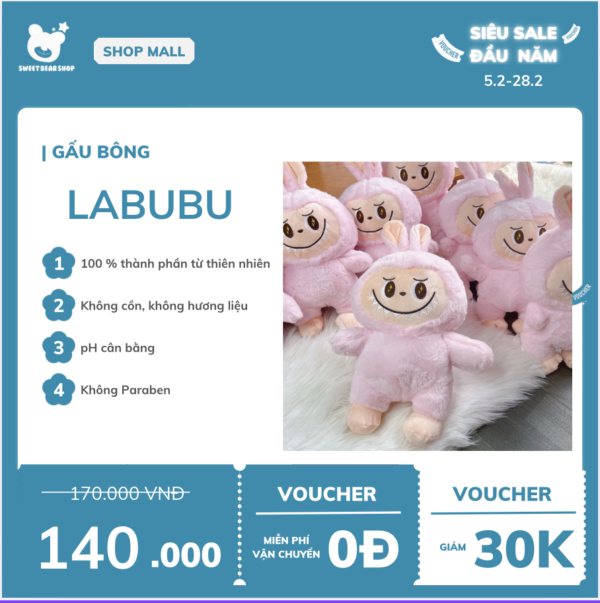 Gấu bông Labubu cao cấp