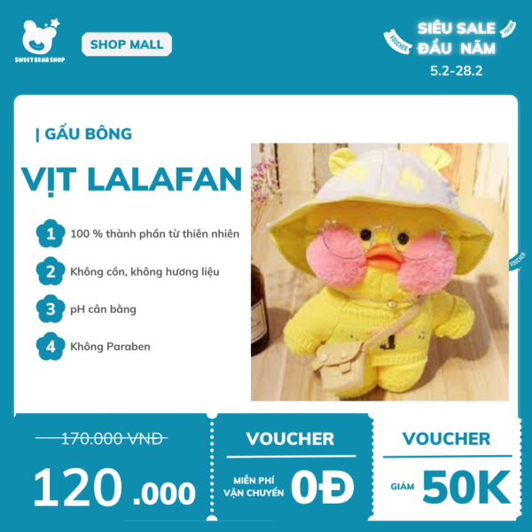 gấu bông vịt lalafan