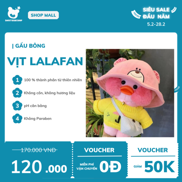 gấu bông vịt lalafan