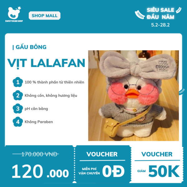 gấu bông vịt lalafan