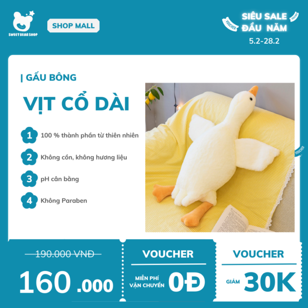 gấu bông vịt cổ dài