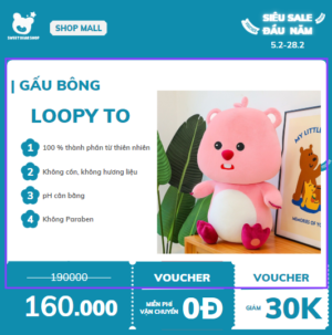 gấu bông loopy to